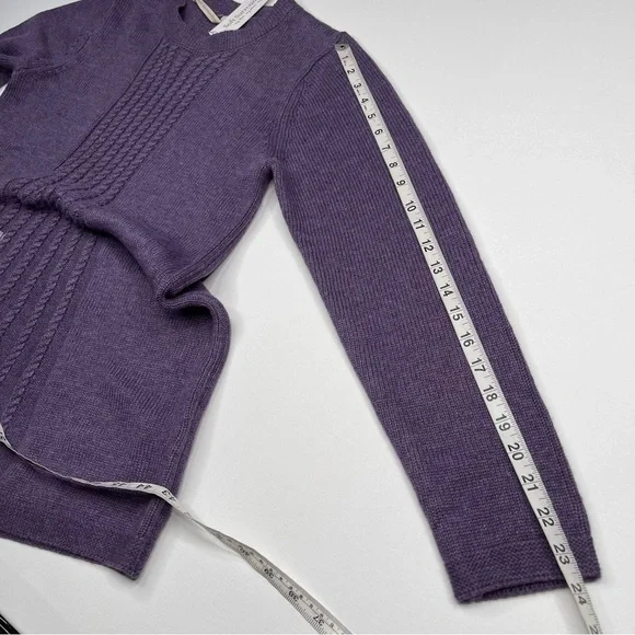 Soft Surroundings Sydney Knit Sweater Purple Wool Boho Winter Fall Office New - Picture 12 of 15